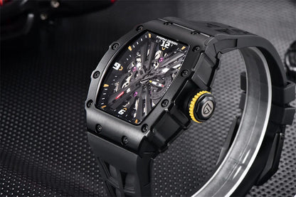 PAGANI DESIGN 42 MM Herren-Skelett-Quarzuhr Japan VH65 Saphirglas Edelstahl 50M wasserdicht Armbanduhren PD1738 Neu