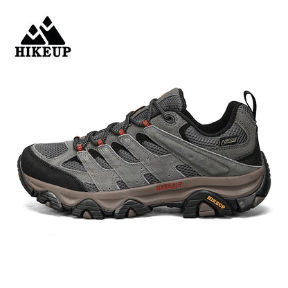HIKEUP: Zapatillas de senderismo para hombre, de diseño, para escalada y trekking, de cuero, para deportes al aire libre, trabajo y carrera.