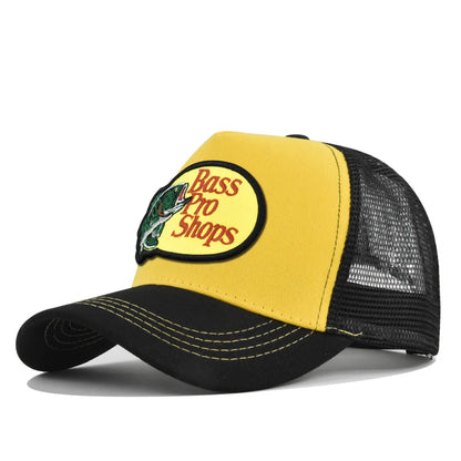 bass football baseball caps Men and women outdoor casual hip-hop Summer sunshade breathable mesh cap
