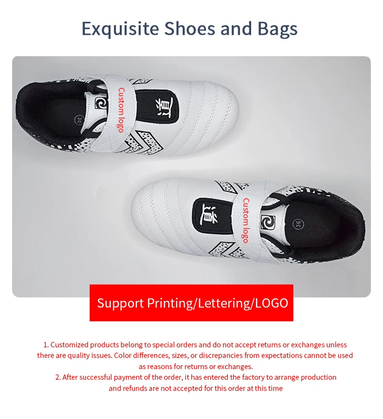 Zapatillas de taekwondo transpirables y resistentes al desgaste, para kickboxing y kung fu. Zapatillas profesionales de taekwondo y artes marciales, para niños y adultos.