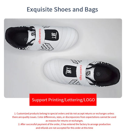 Zapatillas de taekwondo transpirables y resistentes al desgaste, para kickboxing y kung fu. Zapatillas profesionales de taekwondo y artes marciales, para niños y adultos.