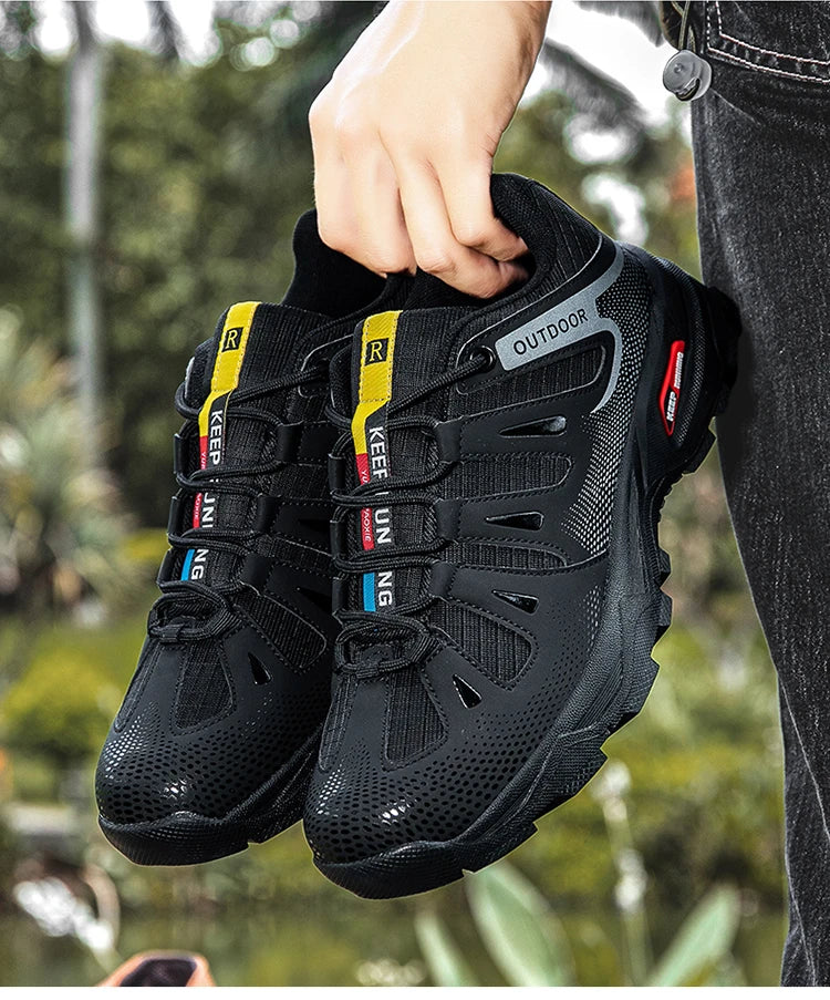 Scarpe da uomo per attività all'aperto - Scarpe da alpinismo antiscivolo da uomo - Calzature da viaggio, escursionismo e avventura - Sneaker casual alla moda