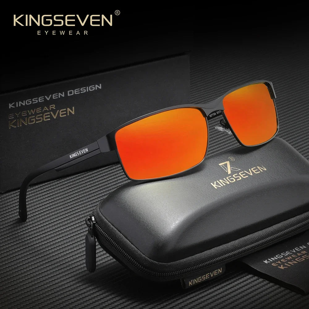 KINGSEVEN Luxury Classical Vintage Unisex Polarized Sunglasses Outdoor Sports Protective Anti-Glare Trendy Driving Eyewear