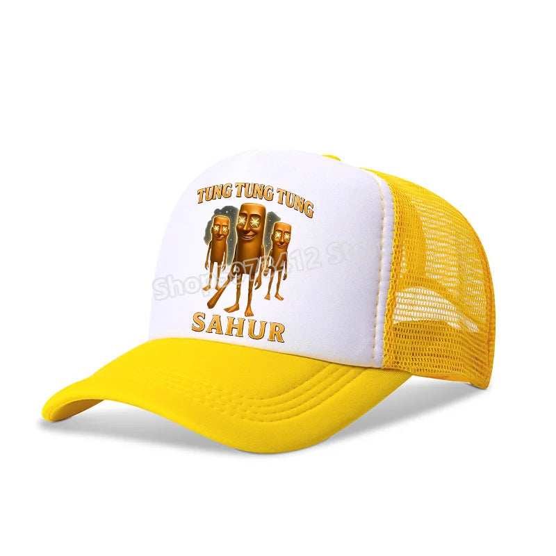 Italian Brainrot Baseball Caps Funny Anime Print Tung Tungtung Sahur Hats Summer Adjustable Fmaliy Headdress Cap Birthday Gifts