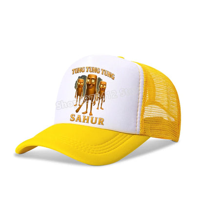 Italian Brainrot Baseball Caps Funny Anime Print Tung Tungtung Sahur Hats Summer Adjustable Fmaliy Headdress Cap Birthday Gifts