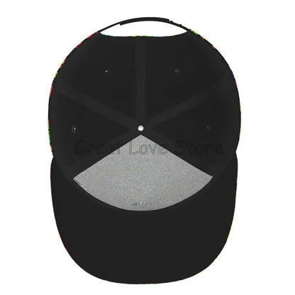 Colorful Graffiti Art Print Baseball Cap Adjustable Snapback Hat for Men Women Unisex Hip Hop Caps Flat Bill Brim Hats