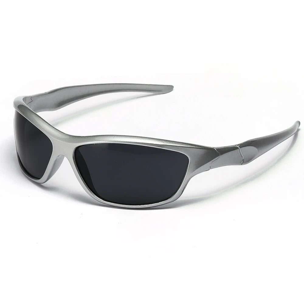 Men's Silver Y2K Sunglasses Outdoor Cycling Sports Sun Glasses Women Vintage Shades Trendy Punk Goggle Eyewear 2000S Aesthetic