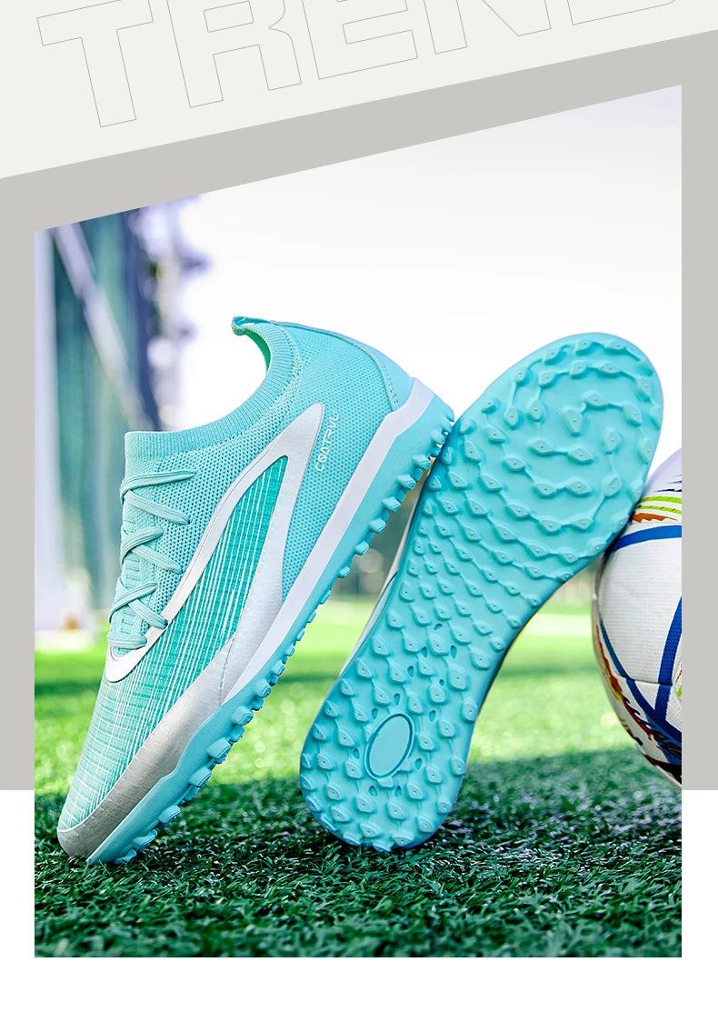 New Men Football Boots Non Slip Soccer Shoes Sport Outdoor Cleats Breathable Adult Long Spikes Training Boys Match Comfortable