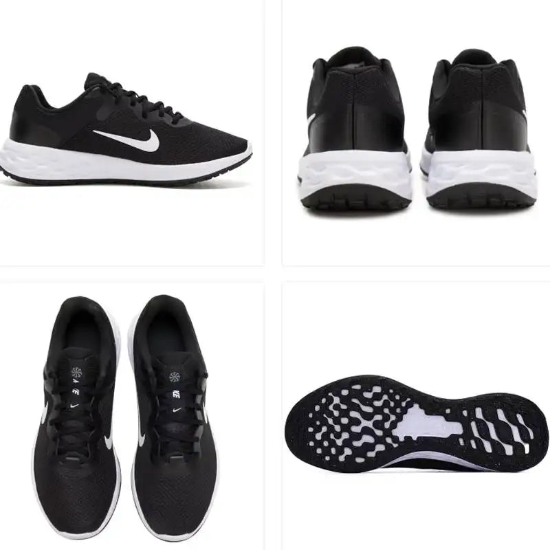 New Nike Revolution 6 Single Layer Mesh Low-Top Black Running Shoes DC3728-003