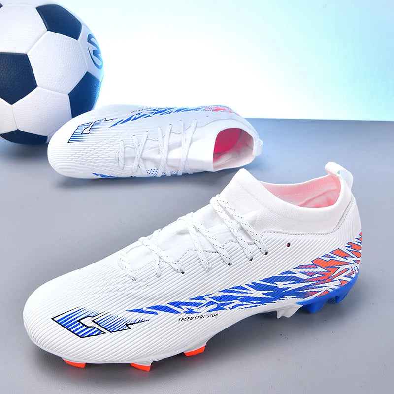 Nouvelles chaussures de football professionnelles pour hommes, chaussures de football antidérapantes, unisexes, respirantes, chaussures de futsal, nouvelles chaussures à crampons, livraison directe, ultralégères