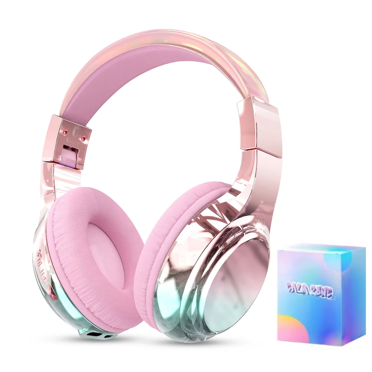 Écouteurs Bluetooth dégradés pour enfants, sans fil, avec micro, pliables, légers, pour voyage scolaire