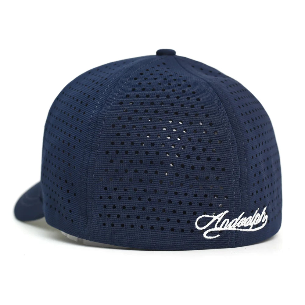 Boné de basebol em malha com pala curta e parte traseira fechada para homem e mulher, respirável, estilo snapback, boné dad hat ajustado e ajustável, cor lisa, estilo trucker