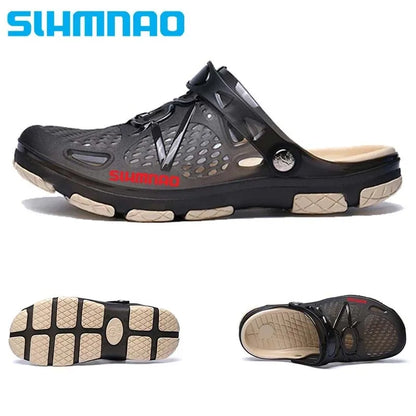 Men's Summer Outdoor Fishing Shoes, Anti Slip Lightweight Casual Beach Sandals, Durable Thick Soled Shoes for Home Use