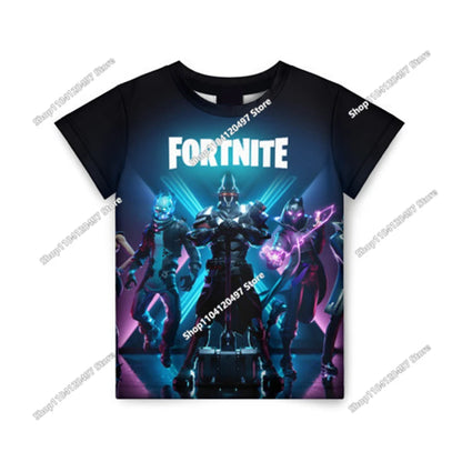 Fortnite T Shirt for Kids Banana Peely T-shirt Men's Women's Tshirt Battle Royale Game T Shirt Harajuku Summer Tops