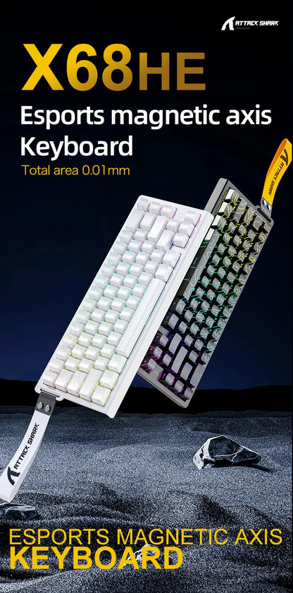 Magnetic Gaming Keyboard ATTACK SHARK X68HE X68PRO HE and FREEWOLF F68 Wired F68Pro Wireless for Pro Gaming 0.01mm Rapid Trigg