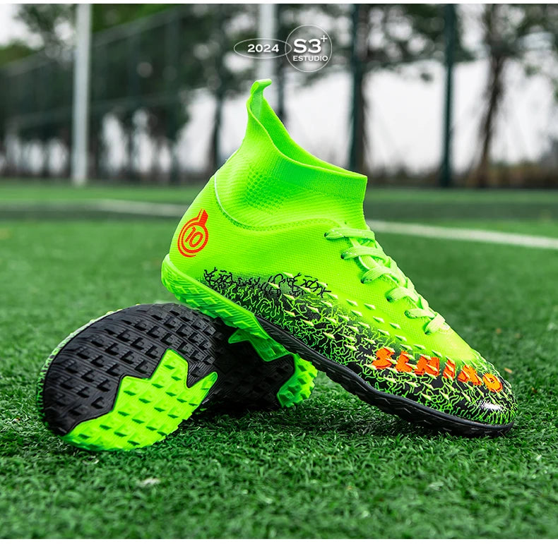 Men Professional Football Shoes Society Cleats Soccer Shoes Original Indoor Football Field Boots Grass Training TF/FG Sneaker