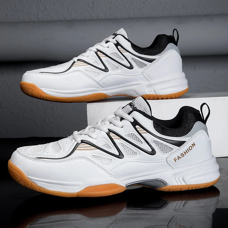 New Sports Shoes for Men and Women, Low-Cut Lace-Up Thick-Soled Shock-Proof Table Tennis Shoes, Badminton Shoes