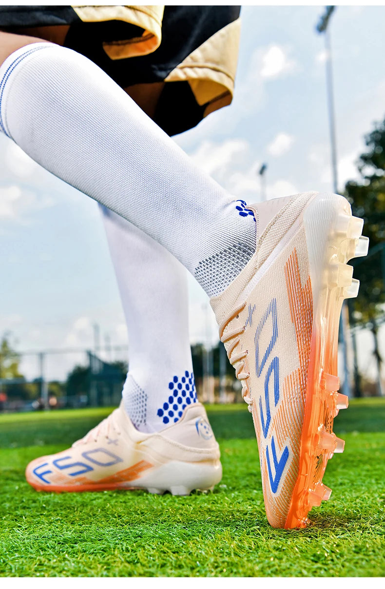 New Men's Soccer Shoes Match Football Boots Sneakers Non-Slip Grass Cleats High-Quality Futsal Indoor Hot-Selling High-Top Outdoor