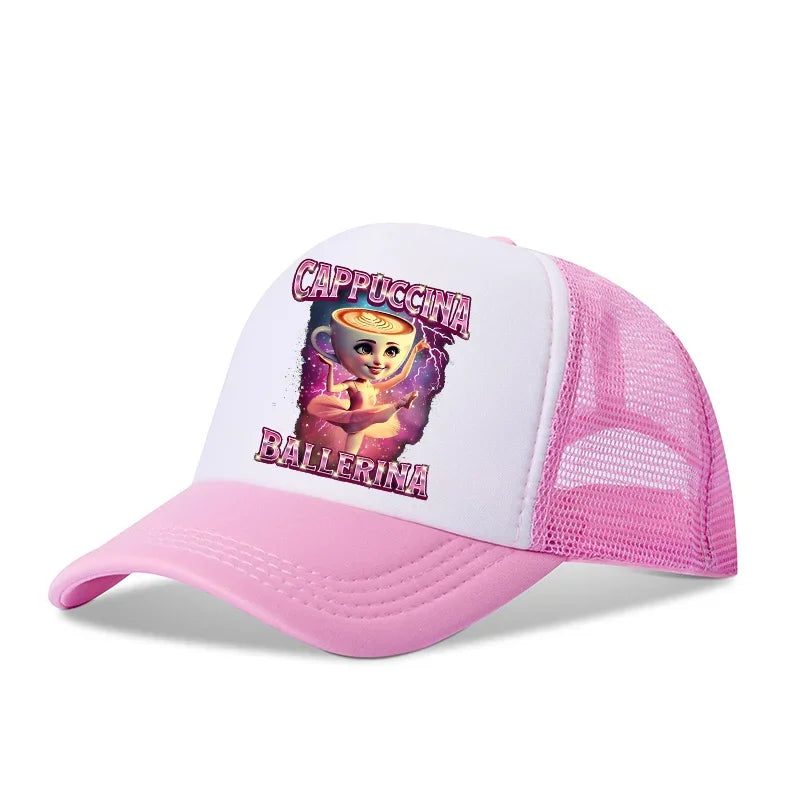 Italian Brainrot Baseball Caps Funny Anime Printed Tung Tungtung Sahur Sunny Hats Summer Adjustable Famliy Headdress Cap Gifts