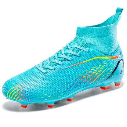 Herren-Fußballschuhe Herren-Rasen-Fußballschuhe, atmungsaktiv, weich, Outdoor-Fußballschuhe, Stollen, lange Spikes, bequeme Trainings- und Sportschuhe für Herren