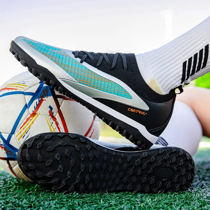 New Men's Soccer Shoes Professional Society Turf Training Football Field Boots Non-Slip TF/FG Indoor Football Shoes Sizes 32-45