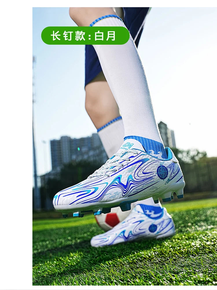 Kids Youth Soccer Cleats Football Shoes Men Non-Slip Breathable Lightweight Training Sneakers Boys Children Football Match Boots