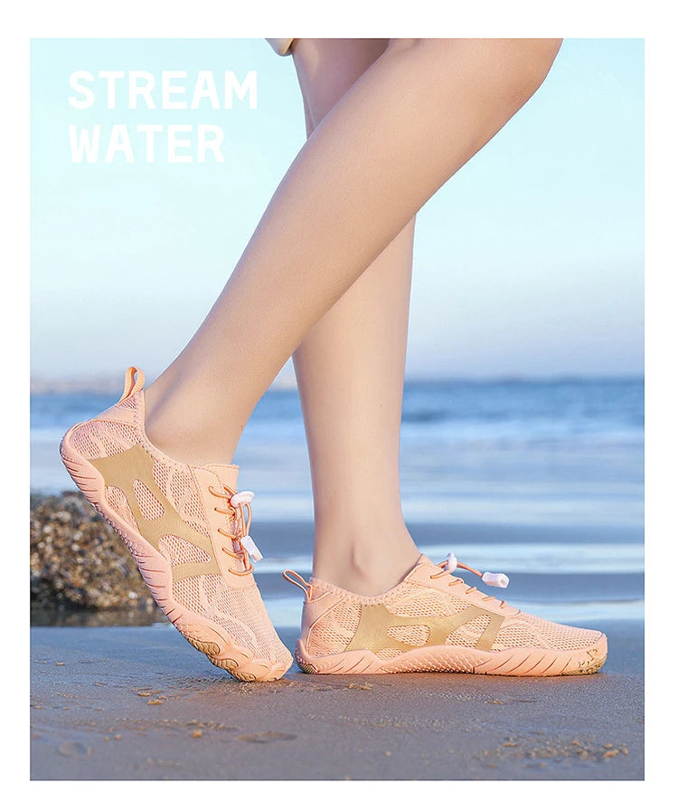 Unisex Wide Toe Barefoot Water Shoes Quick Dry Breathable Soft Sole Beach Aqua Shoes Lightweight Swimming Water Sports Sneakers