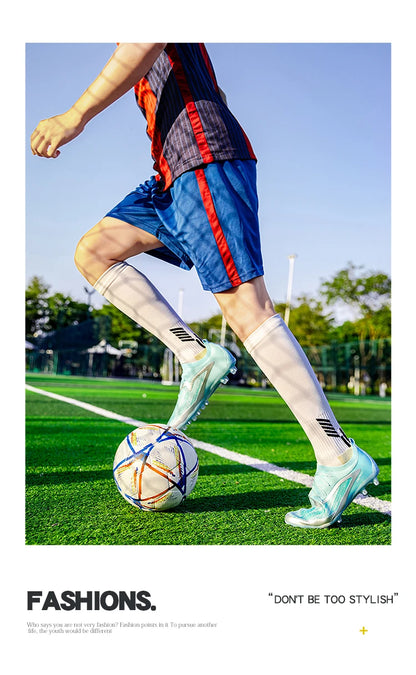 Botas de fútbol para hombre: botas de fútbol ligeras y transpirables, zapatillas de entrenamiento antideslizantes, zapatillas deportivas para actividades al aire libre