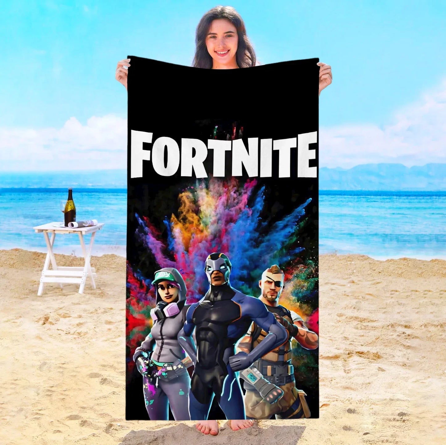 Game F-Fortnites Beach Towel Hotel Towels Bathroom Sauna Spa Playa Travel Swimming Pool For Home Baby Bath Microfiber Gym Shower