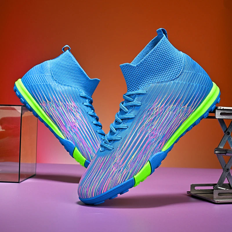 Nouvelles chaussures de football professionnelles pour hommes, chaussures de football antidérapantes, unisexes, respirantes, chaussures de futsal, nouvelles chaussures à crampons, livraison directe, ultralégères