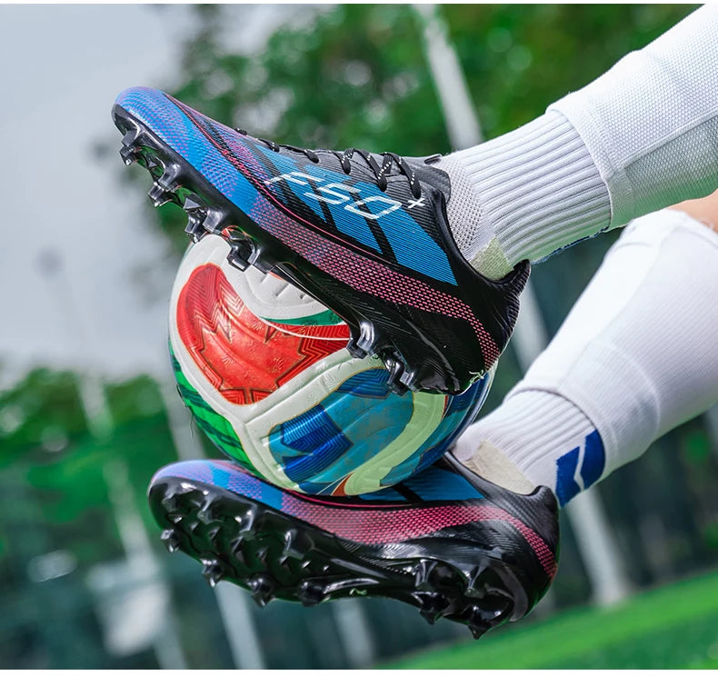 Chaussures de football pour hommes, crampons d'entraînement rapides pour terrain extérieur, chaussures de football à crampons pour terrain synthétique, baskets basses originales unisexes