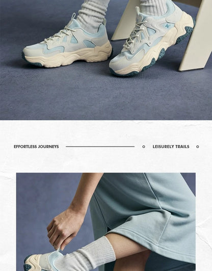 Xtep Casual Shoes Spring And Summer Lightweight Sports Shoes Thick Sole Fashionable Street Style Sneakers 875319320004