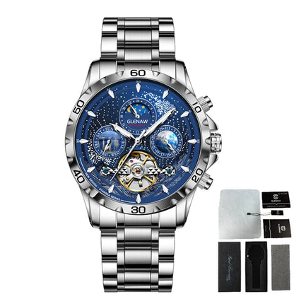 Montre automatique pour homme GLENAW – Montre mécanique étanche, design de luxe, style élégant et professionnel