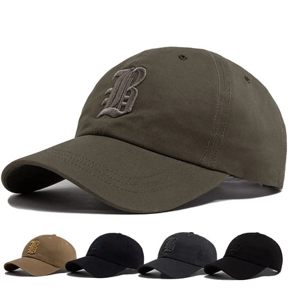 Summer Fashion Men's Baseball Cap Letter Embroidered Cotton Trucker Hat Casual Outdoor Soft Top Visor Cap Women Baseball Caps