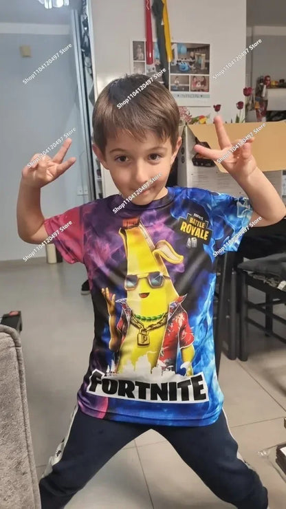Children's Fortnite 2024 Sweatshirt 3D Digital Printed Hoodie Men's and Women's Pullover Jacket Long Sleeve Children's Gift