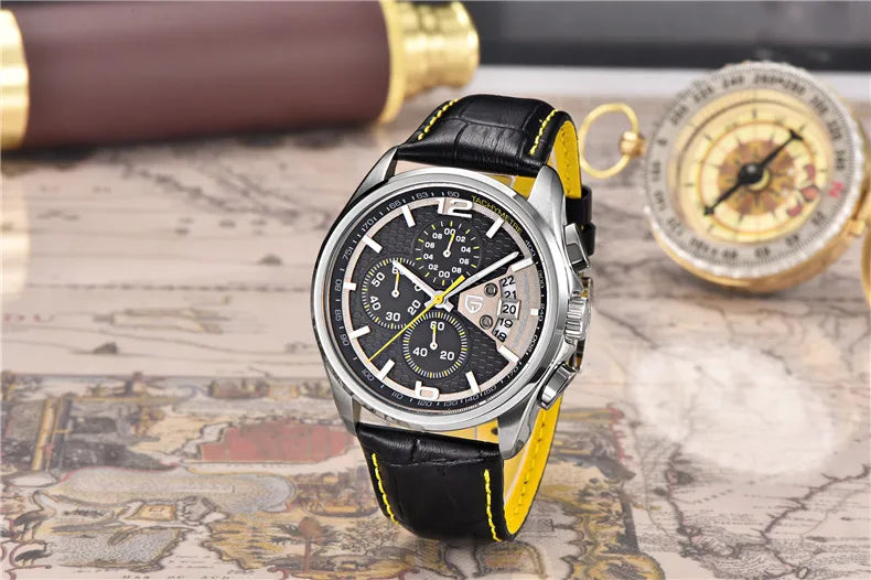 Cronógrafo PAGANI DESIGN para hombre, reloj de cuarzo multifunción de piloto militar, reloj masculino