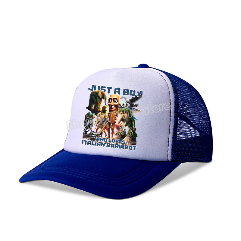 Italian Brainrot Baseball Caps Funny Anime Print Tung Tungtung Sahur Hats Summer Adjustable Fmaliy Headdress Cap Birthday Gifts