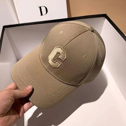 Hats for Men 2023 New C Letter Embroidered Baseball Cap Kpop Fashion Couple Snapback Cap Men and Women Sun Hats Chapeau Homme