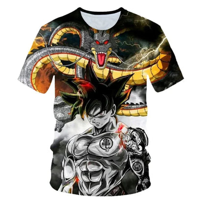 Herre-T-shirts Dragon Ball Z-T-shirt Drengetøj Børnetøj Sommer T-shirts med korte ærmer Børnetøj med tegneseriefigurer T-shirts til baby-drenge