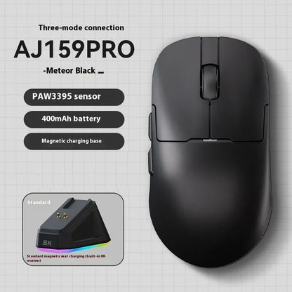 AJAZZ AJ159 APEX Maus Tri-Mode Wireless 8K PAW3950 Sensor Low Latency Gaming-Maus mit Ladestation, anpassbar, leicht, für PC-Gamer