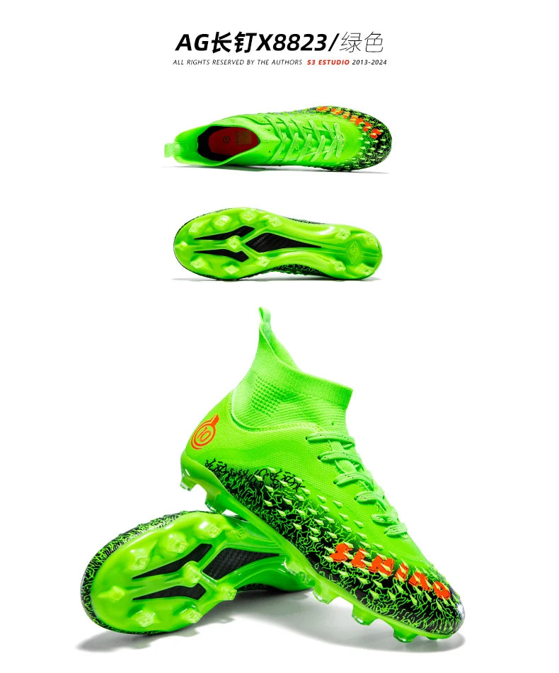 Men Professional Football Shoes Society Cleats Soccer Shoes Original Indoor Football Field Boots Grass Training TF/FG Sneaker