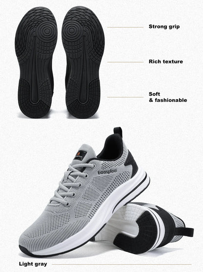 Ténis de corrida para homem da marca Baasploa: ténis casuais de malha, de designer, leves, com atacadores, novos, para desporto ao ar livre e ténis de ténis