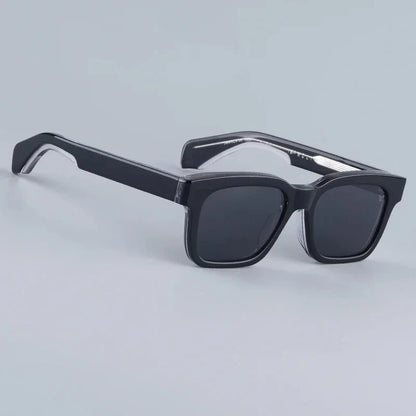 JMM Molino Square Sunglasses with Rivet Handmade Classical Vintage Acetate Designer Brand Prescription Eyeglasses with Case