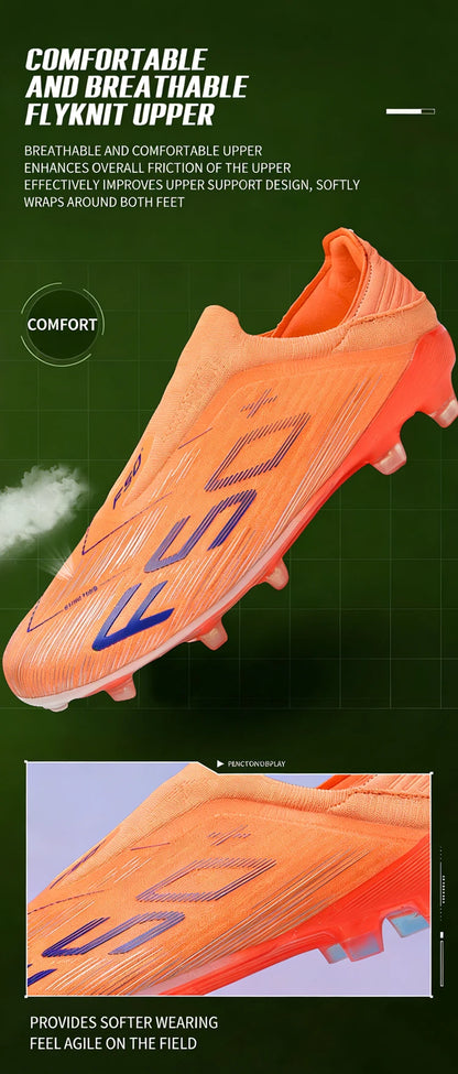 New Men’s Soccer Shoes Outdoor Anti-Slip Youth Sports Shoes Ultralight Turf Comfortable Football Boots