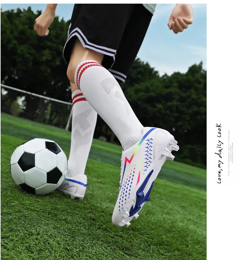 High Quality Men's Soccer Shoes for Society, Ultralight Turf Soccer Cleats Sneakers, Training Football Boots Chuteira Campo Sizes 35-45