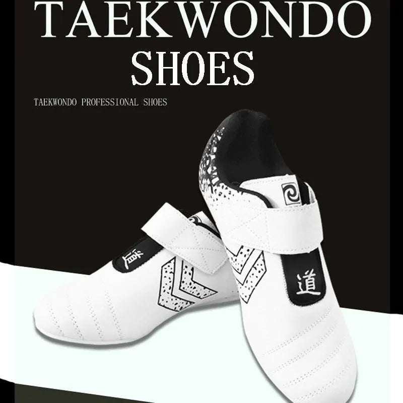 Zapatillas de taekwondo transpirables y resistentes al desgaste, para kickboxing y kung fu. Zapatillas profesionales de taekwondo y artes marciales, para niños y adultos.