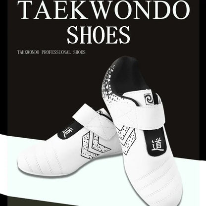 Zapatillas de taekwondo transpirables y resistentes al desgaste, para kickboxing y kung fu. Zapatillas profesionales de taekwondo y artes marciales, para niños y adultos.