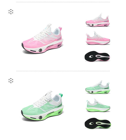 Buty do biegania z karbonową płytką do maratonu, męskie, sportowe, specjalistyczne, oddychające, lekkie, damskie, wygodne sneakersy sportowe outdoorowe