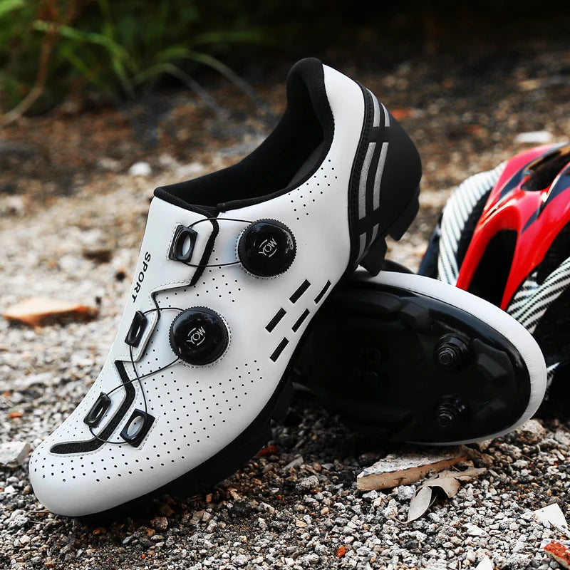 Scarpe da ciclismo di alta qualità da uomo SPD autobloccanti per bici da corsa, scarpe sportive da donna MTB da montagna antiscivolo 36-47