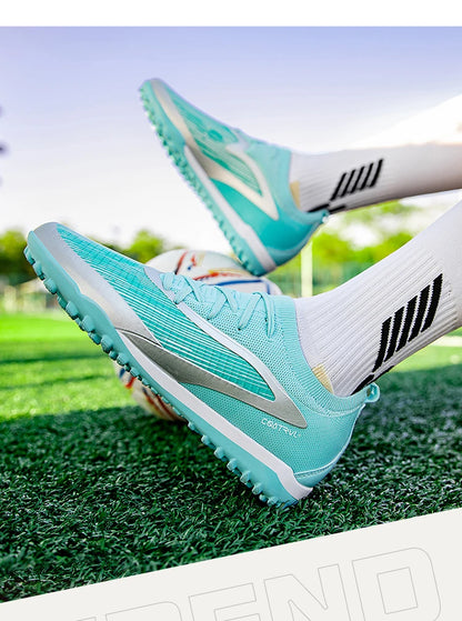 Botas de fútbol para hombre: botas de fútbol ligeras y transpirables, zapatillas de entrenamiento antideslizantes, zapatillas deportivas para actividades al aire libre
